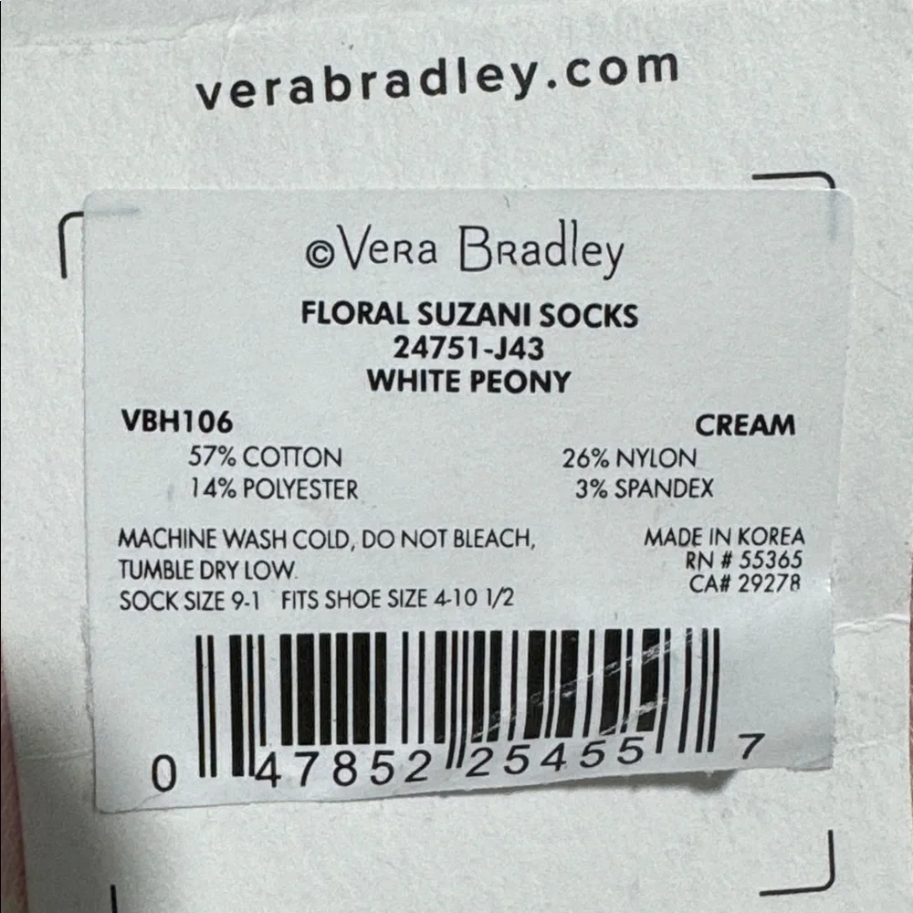 Vera Bradly  Women Socks